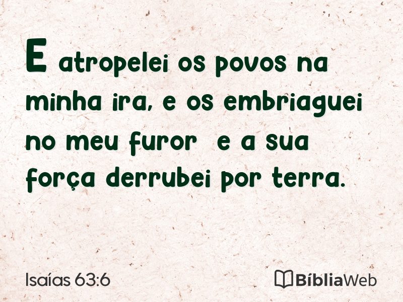 Isaías 63:6 em imagem para compartilhar