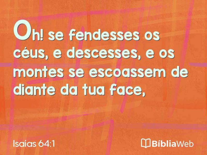 Isaías 64:1 em imagem para compartilhar