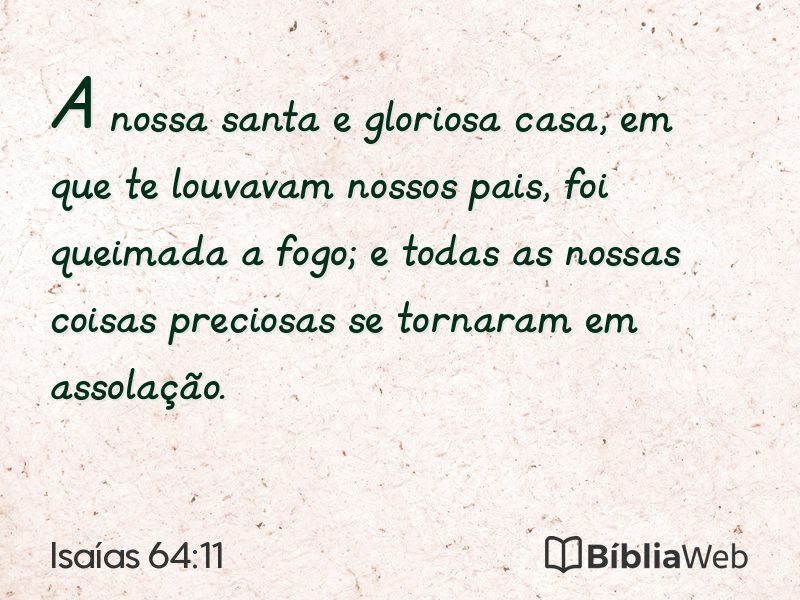 Isaías 64:11 em imagem para compartilhar