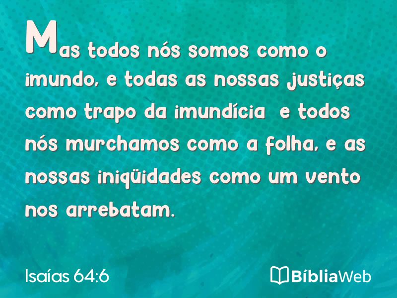 Isaías 64:6 em imagem para compartilhar