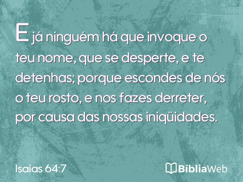 Isaías 64:7 em imagem para compartilhar