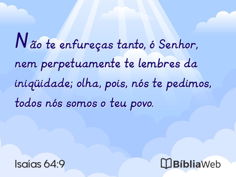 Isaías 64:9 em imagem para compartilhar