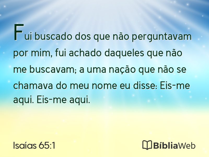 Isaías 65:1 em imagem para compartilhar