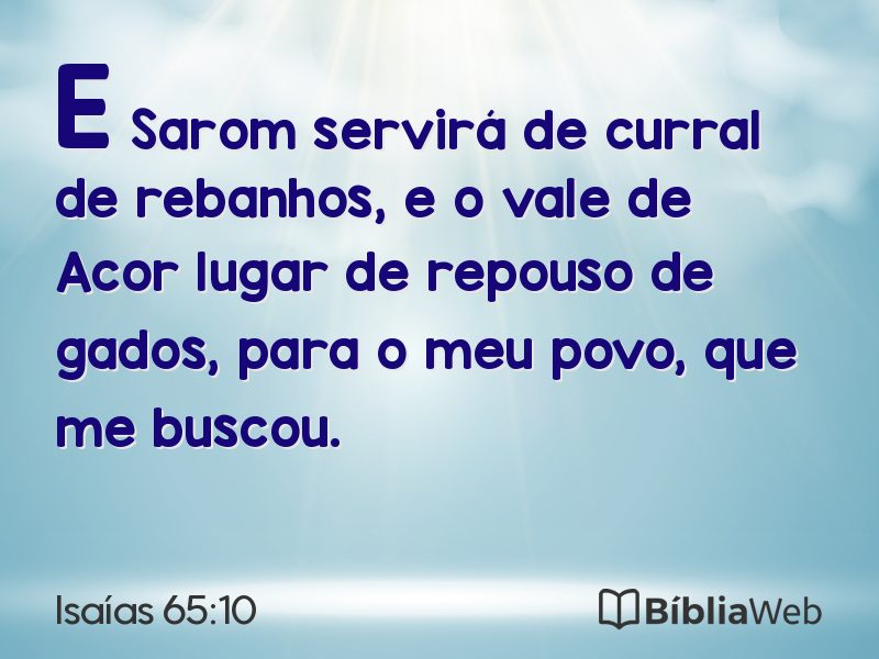 Isaías 65:10 em imagem para compartilhar