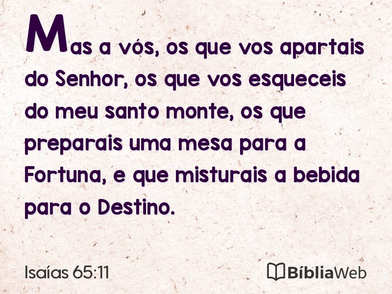 Isaías 65:11 em imagem para compartilhar