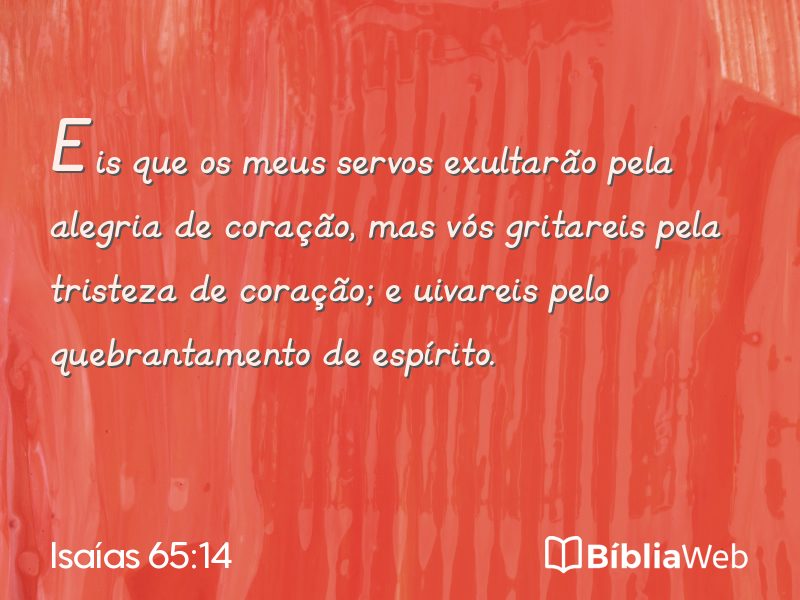 Isaías 65:14 em imagem para compartilhar
