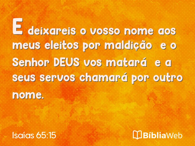 Isaías 65:15 em imagem para compartilhar