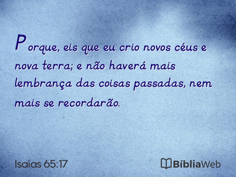 Isaías 65:17 em imagem para compartilhar