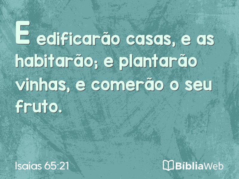 Isaías 65:21 em imagem para compartilhar