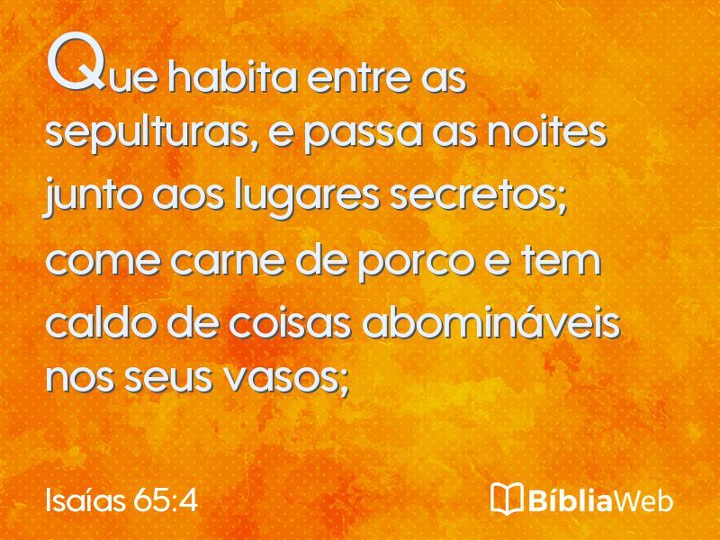 Isaías 65:4 em imagem para compartilhar