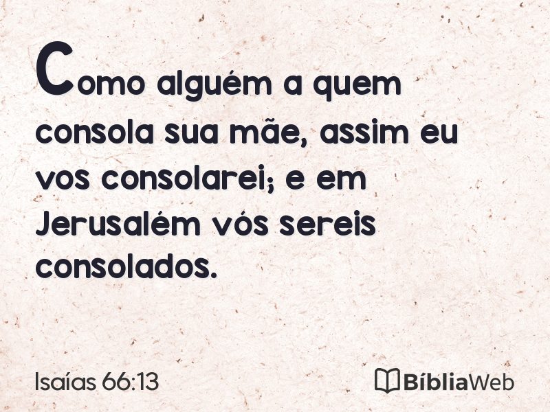 Isaías 66:13 em imagem para compartilhar