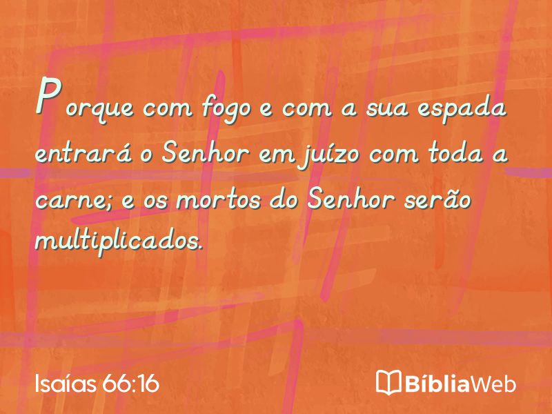 Isaías 66:16 em imagem para compartilhar