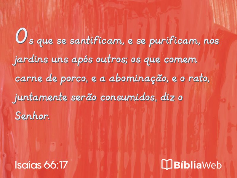 Isaías 66:17 em imagem para compartilhar