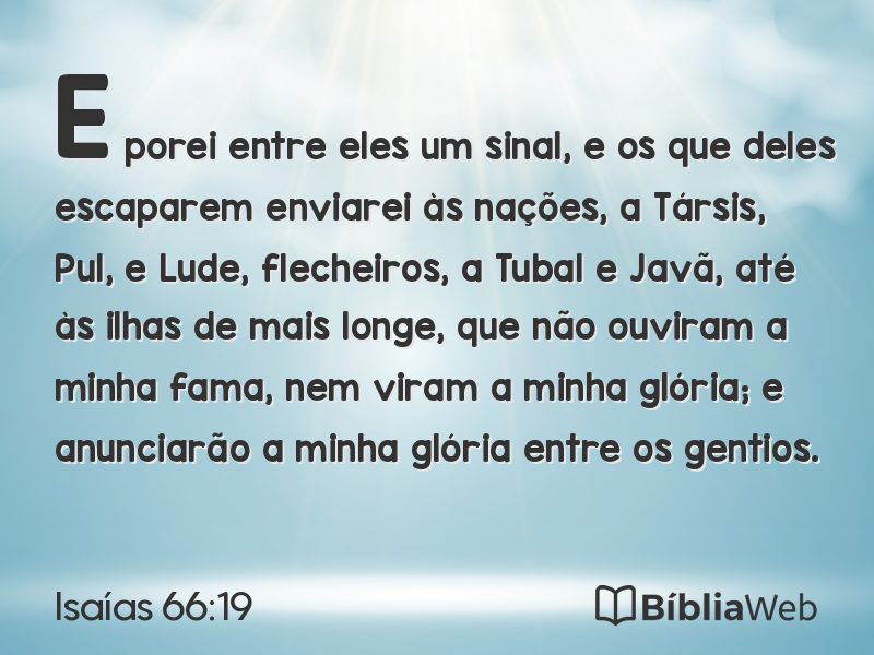 Isaías 66:19 em imagem para compartilhar