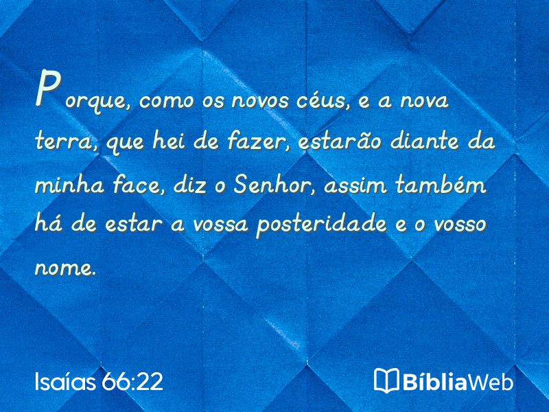Isaías 66:22 em imagem para compartilhar