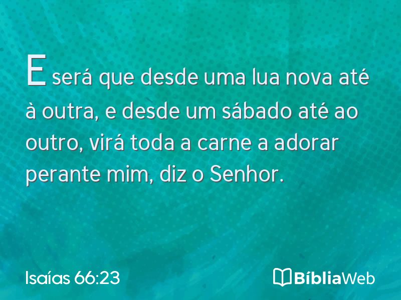 Isaías 66:23 em imagem para compartilhar