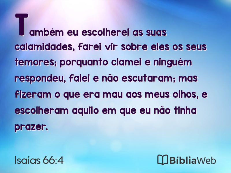 Isaías 66:4 em imagem para compartilhar