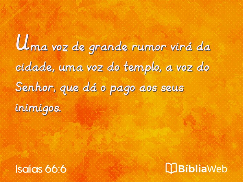 Isaías 66:6 em imagem para compartilhar