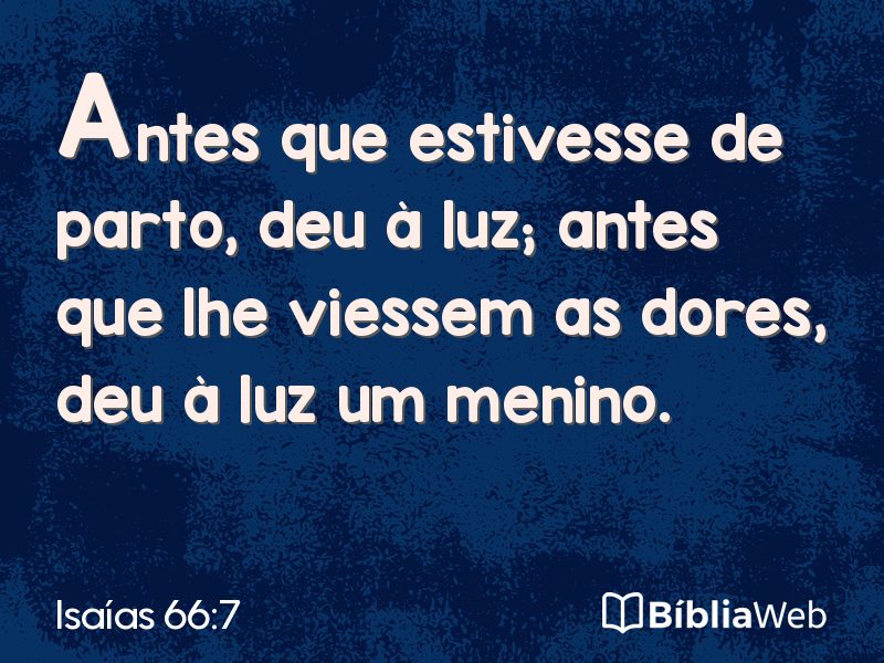 Isaías 66:7 em imagem para compartilhar