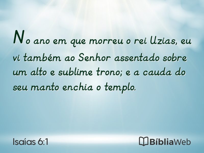 Isaías 6:1 em imagem para compartilhar