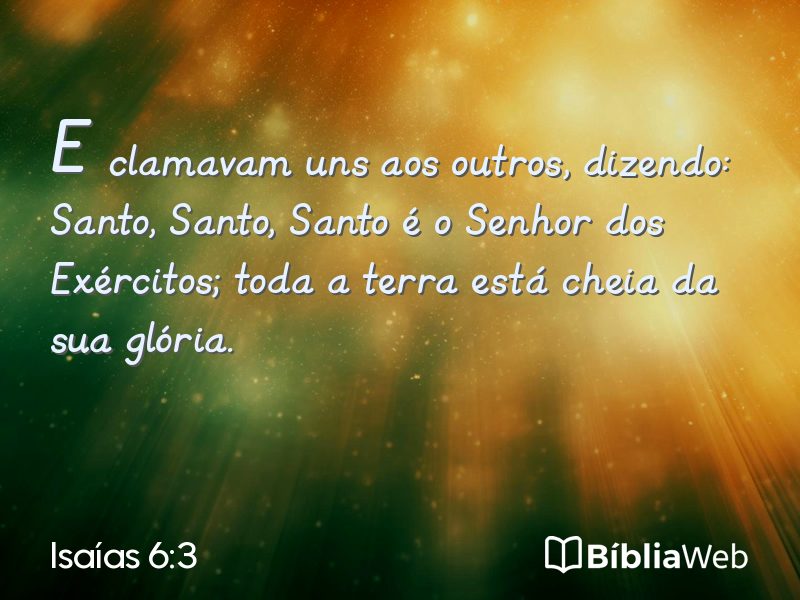 Isaías 6:3 em imagem para compartilhar