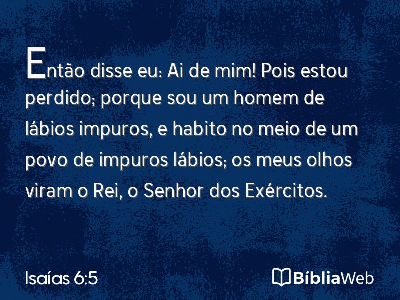 Isaías 6:5 em imagem para compartilhar