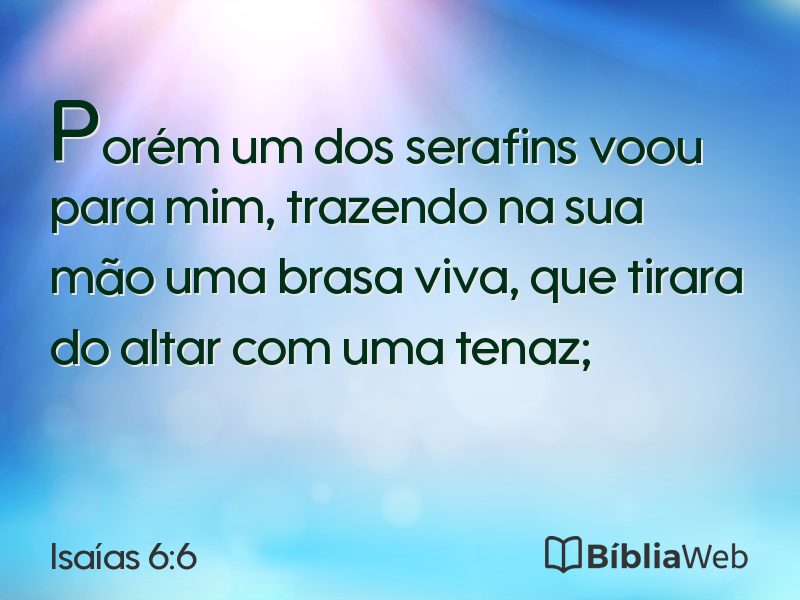 Isaías 6:6 em imagem para compartilhar