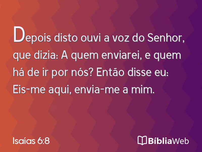 Isaías 6:8 em imagem para compartilhar