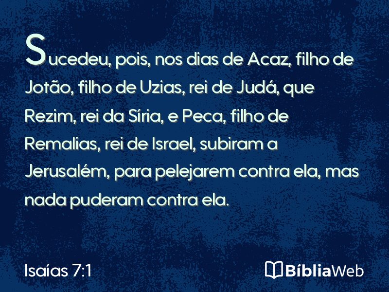 Isaías 7:1 em imagem para compartilhar