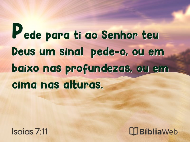 Isaías 7:11 em imagem para compartilhar