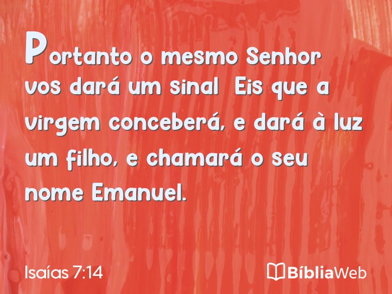 Isaías 7:14 em imagem para compartilhar