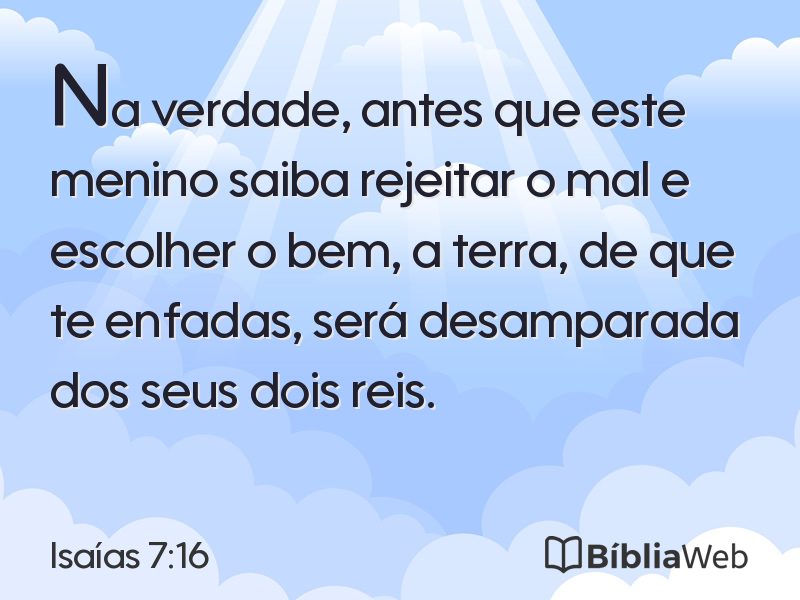 Isaías 7:16 em imagem para compartilhar