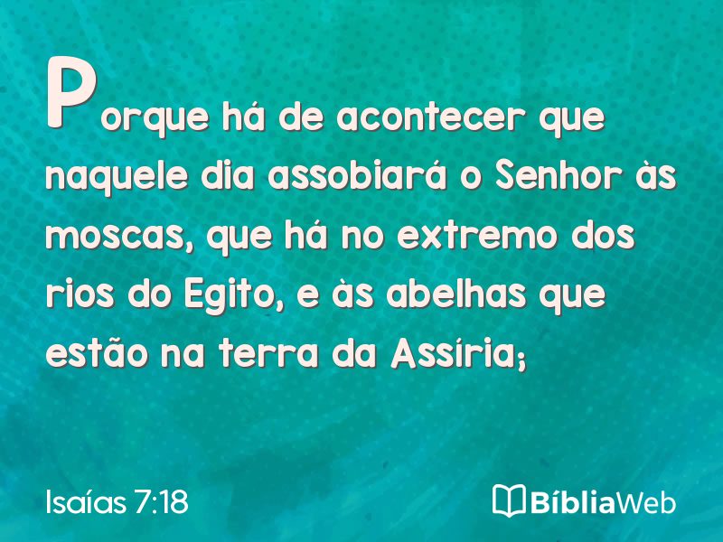 Isaías 7:18 em imagem para compartilhar