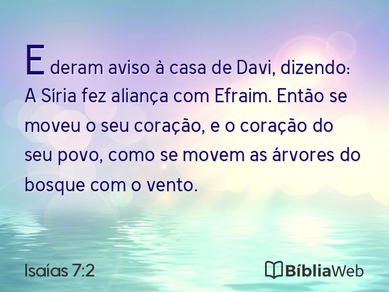 Isaías 7:2 em imagem para compartilhar