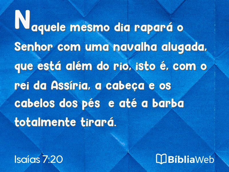 Isaías 7:20 em imagem para compartilhar