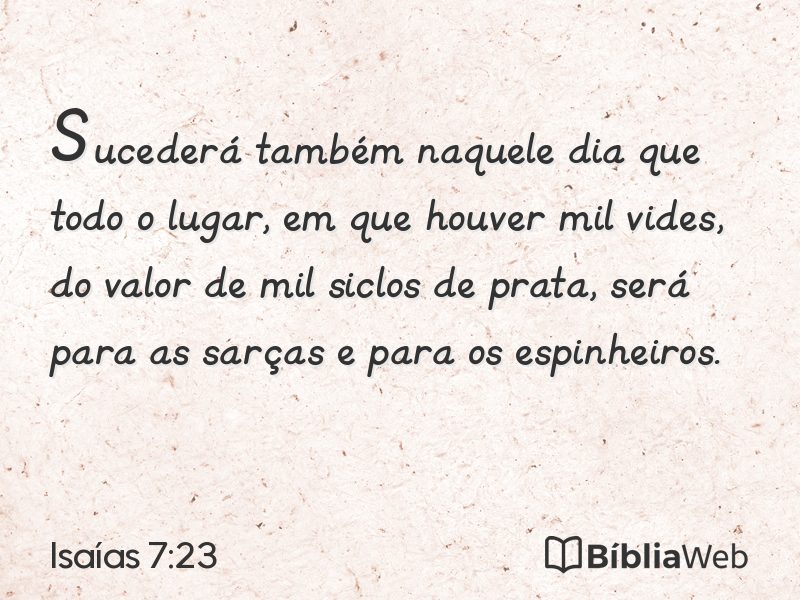 Isaías 7:23 em imagem para compartilhar