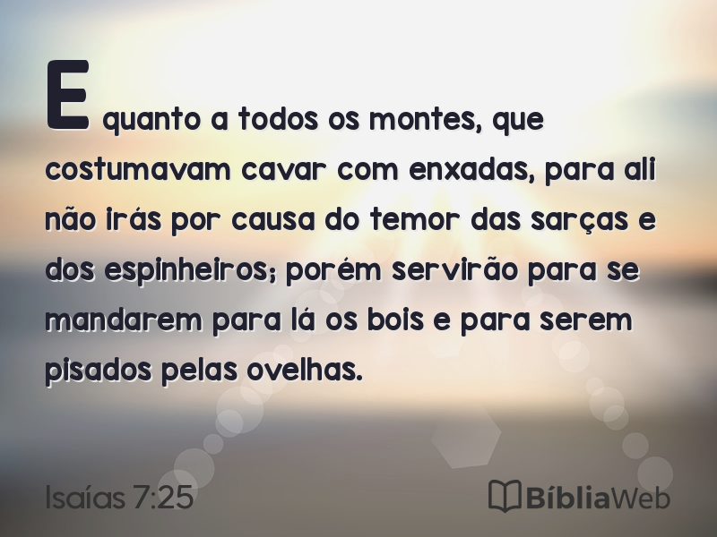 Isaías 7:25 em imagem para compartilhar