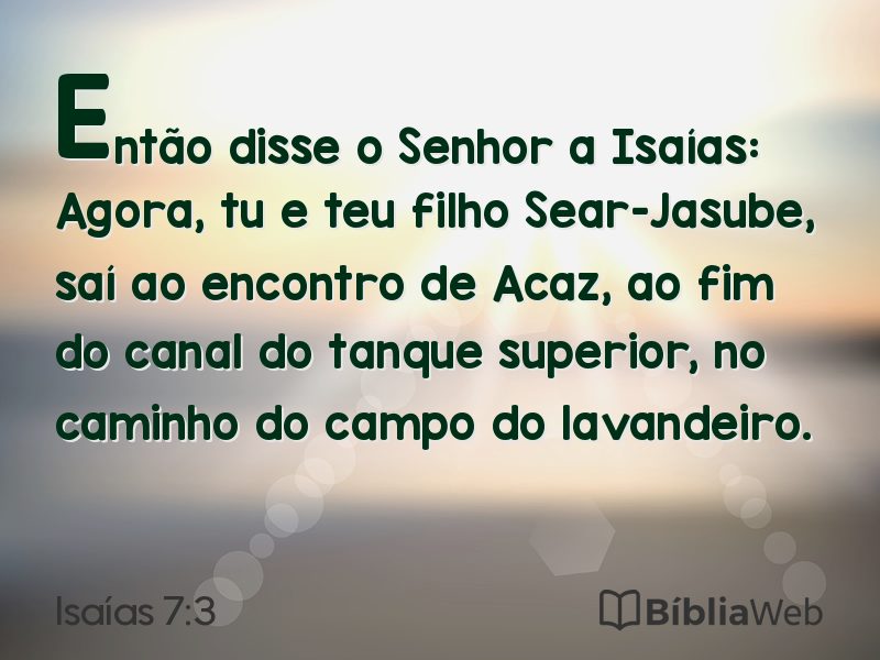 Isaías 7:3 em imagem para compartilhar