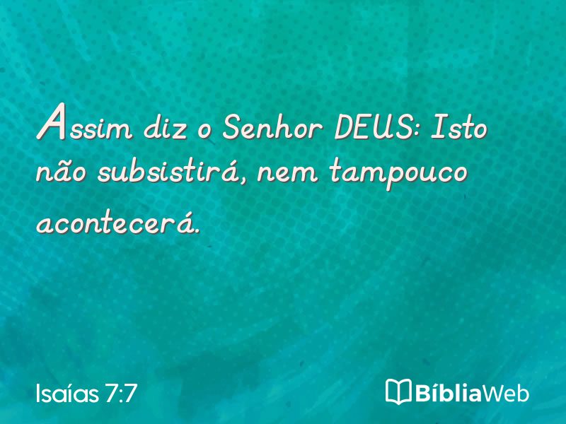 Isaías 7:7 em imagem para compartilhar