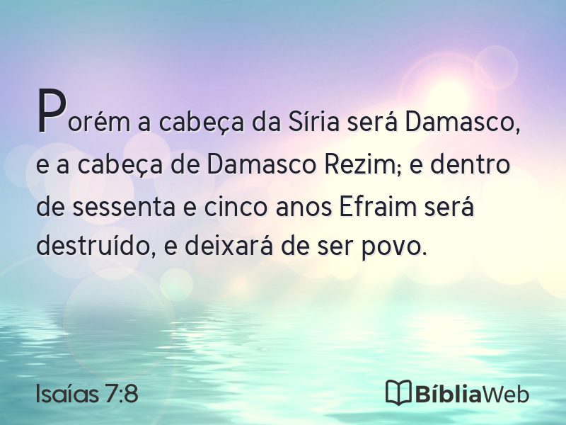 Isaías 7:8 em imagem para compartilhar