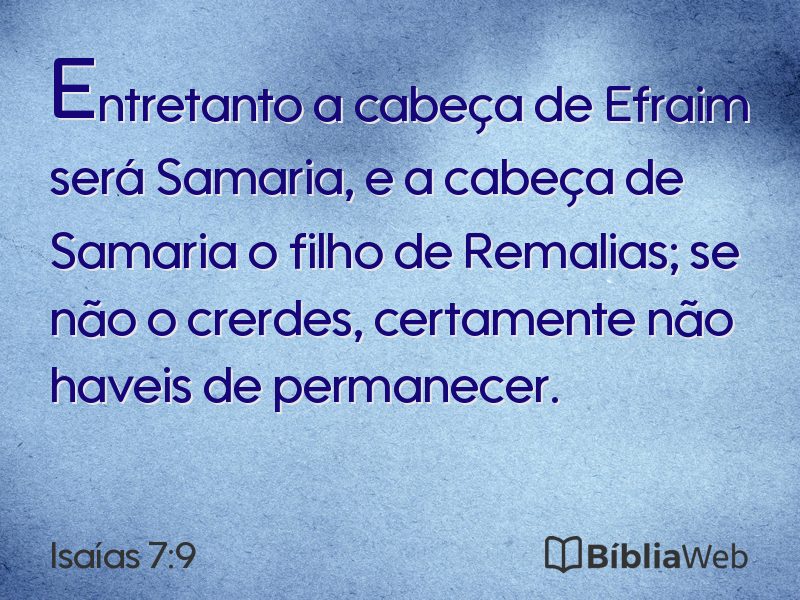 Isaías 7:9 em imagem para compartilhar