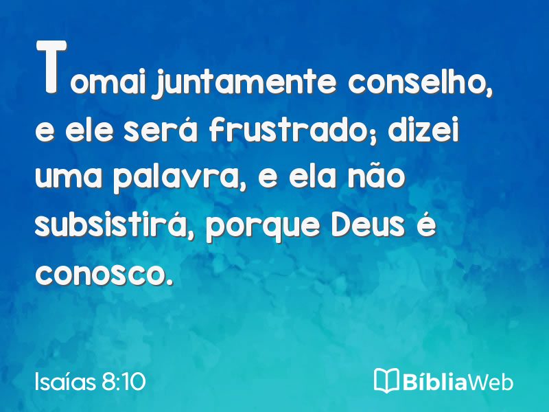 Isaías 8:10 em imagem para compartilhar