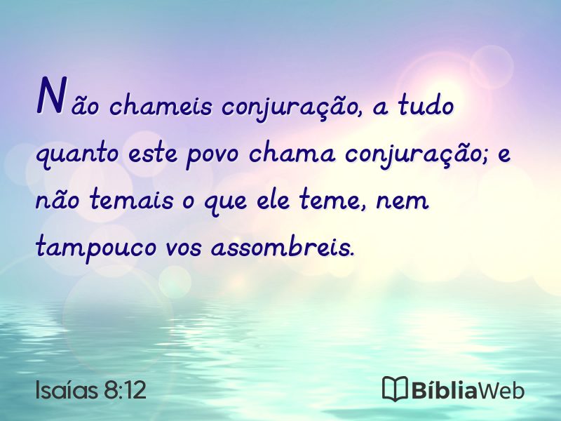 Isaías 8:12 em imagem para compartilhar