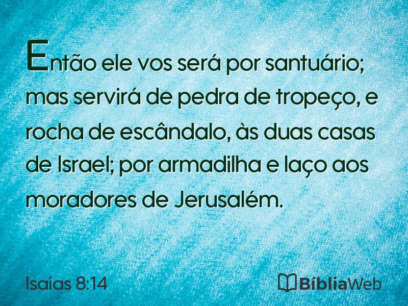 Isaías 8:14 em imagem para compartilhar