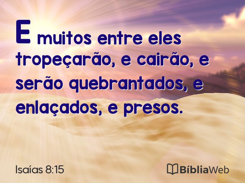Isaías 8:15 em imagem para compartilhar