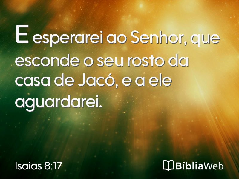 Isaías 8:17 em imagem para compartilhar