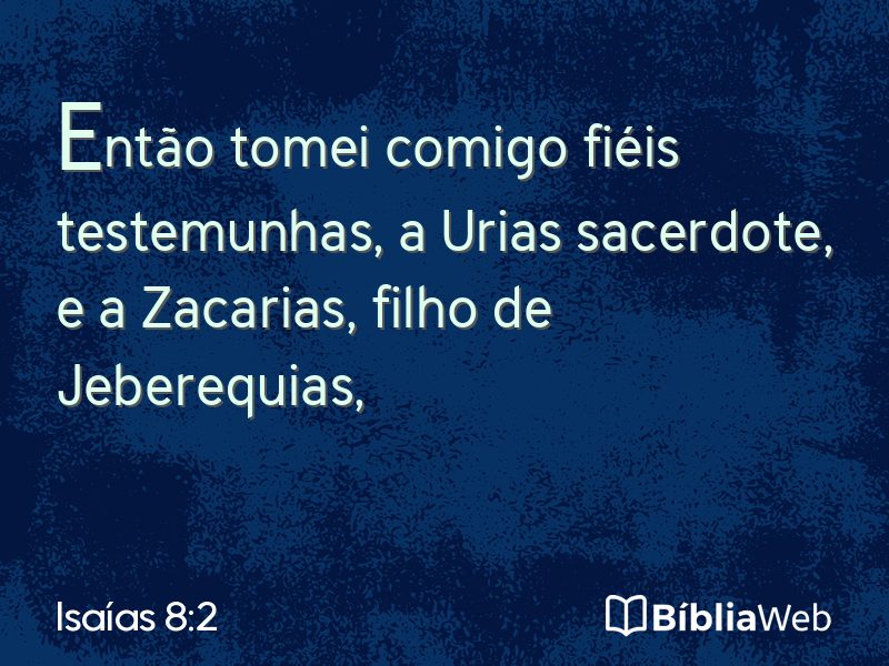Isaías 8:2 em imagem para compartilhar