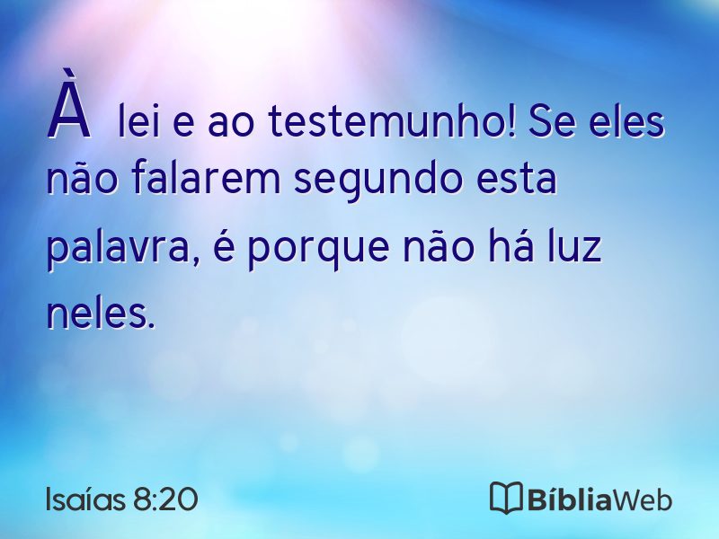 Isaías 8:20 em imagem para compartilhar
