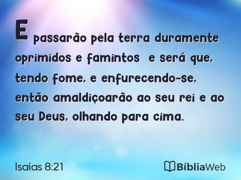 Isaías 8:21 em imagem para compartilhar