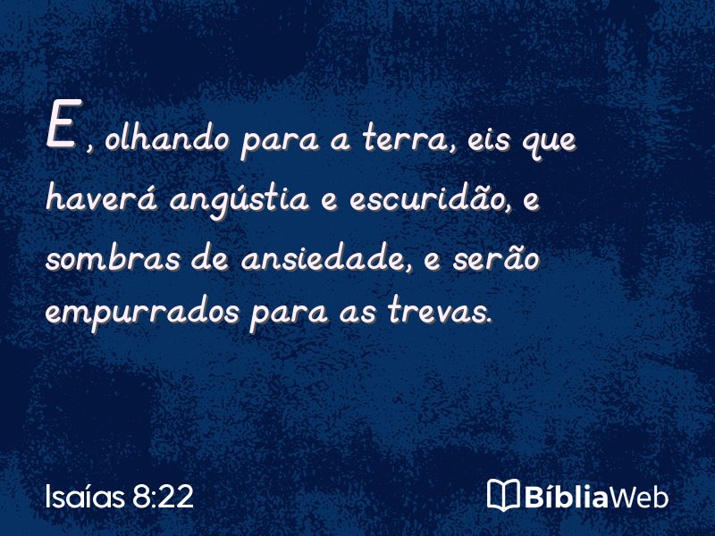 Isaías 8:22 em imagem para compartilhar